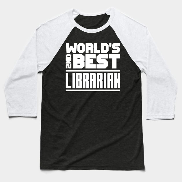 2nd best librarian Baseball T-Shirt by colorsplash